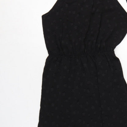Apricot Women Black UK 12 Star Halter Mermaid Long Ruffle Dress