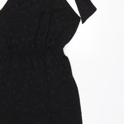 Apricot Women Black UK 12 Star Halter Mermaid Long Ruffle Dress