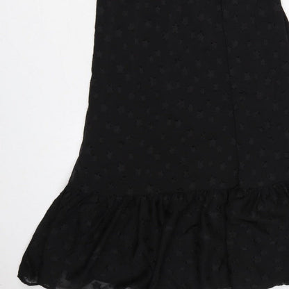 Apricot Women Black UK 12 Star Halter Mermaid Long Ruffle Dress