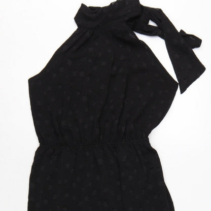 Apricot Women Black UK 12 Star Halter Mermaid Long Ruffle Dress