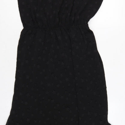 Apricot Women Black UK 12 Star Halter Mermaid Long Ruffle Dress