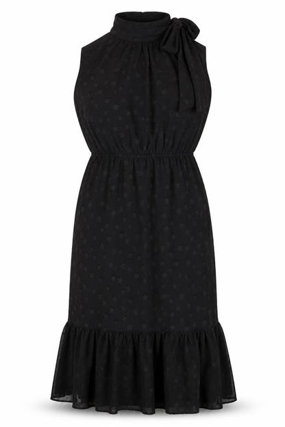 Apricot Women Black UK 12 Star Halter Mermaid Long Ruffle Dress