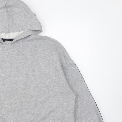 Marks and Spencer Women's Grey UK 14 Hooded Pullover Sweatshirt Stripe