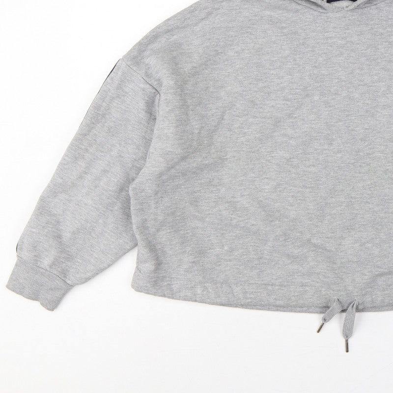 Marks and Spencer Women's Grey UK 14 Hooded Pullover Sweatshirt Stripe