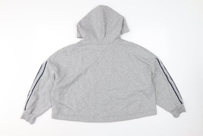 Marks and Spencer Women's Grey UK 14 Hooded Pullover Sweatshirt Stripe