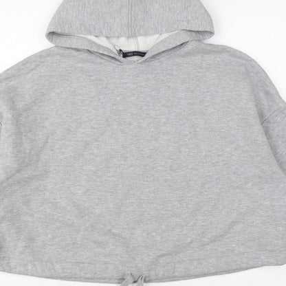 Marks and Spencer Women's Grey UK 14 Hooded Pullover Sweatshirt Stripe