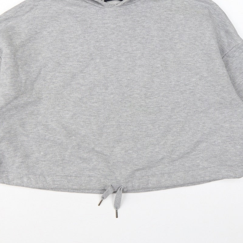 Marks and Spencer Women's Grey UK 14 Hooded Pullover Sweatshirt Stripe