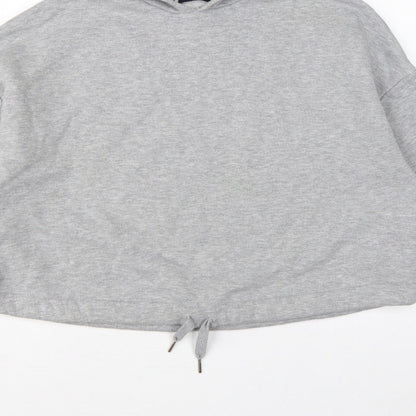 Marks and Spencer Women's Grey UK 14 Hooded Pullover Sweatshirt Stripe