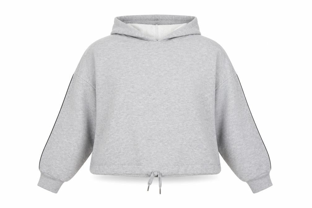 Marks and Spencer Women's Grey UK 14 Hooded Pullover Sweatshirt Stripe