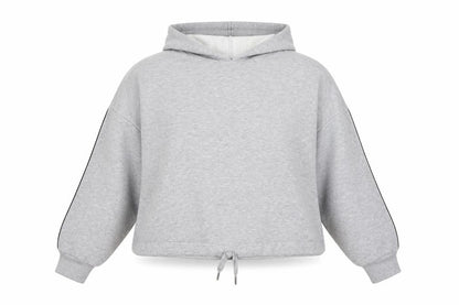 Marks and Spencer Women's Grey UK 14 Hooded Pullover Sweatshirt Stripe
