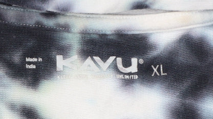 KAVU Men’s Multicoloured XL Tie Dye Pullover Hoodie Logo Pocket