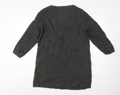 Seasalt Cornwall Women’s Black Size 10 Ramie Cotton Shift Tunic Dress