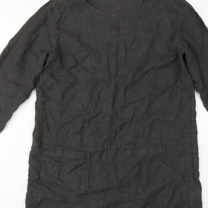 Seasalt Cornwall Women’s Black Size 10 Ramie Cotton Shift Tunic Dress