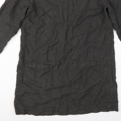 Seasalt Cornwall Women’s Black Size 10 Ramie Cotton Shift Tunic Dress