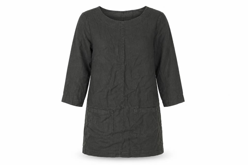 Seasalt Cornwall Women’s Black Size 10 Ramie Cotton Shift Tunic Dress