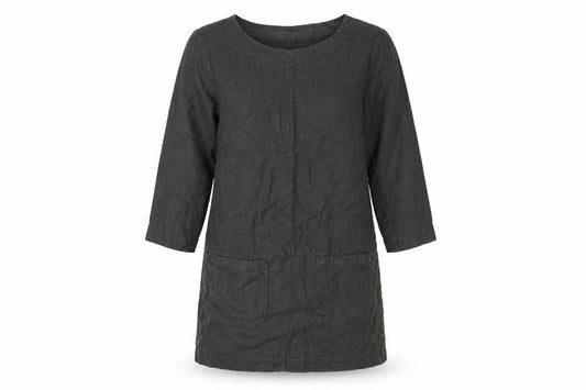Seasalt Cornwall Women’s Black Size 10 Ramie Cotton Shift Tunic Dress
