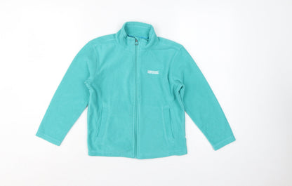 Regatta Girls Green 7-8 Years Full Zip Fleece Sweatshirt Pockets