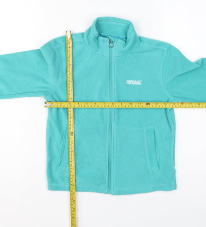 Regatta Girls Green 7-8 Years Full Zip Fleece Sweatshirt Pockets
