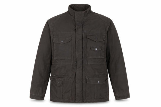 Wolsey Men Brown L Military Jacket Cotton Insulated Utility Coat