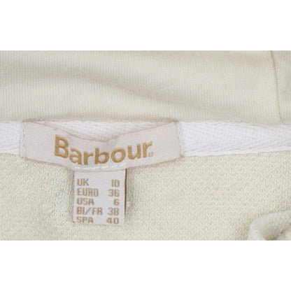 Barbour Women’s Ivory UK 10 Pullover Teddy Fleece Logo Hoodie