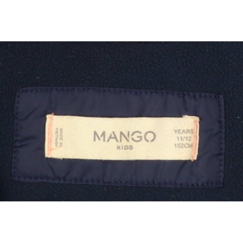 Mango Girls Navy Blue 11-12 Years Hooded Padded Puffer Jacket