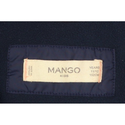 Mango Girls Navy Blue 11-12 Years Hooded Padded Puffer Jacket
