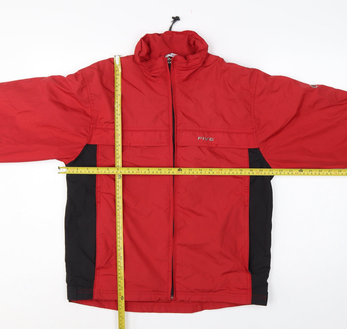 Five Seasons Men's Red Black S Waterproof Windbreaker Hooded Jacket