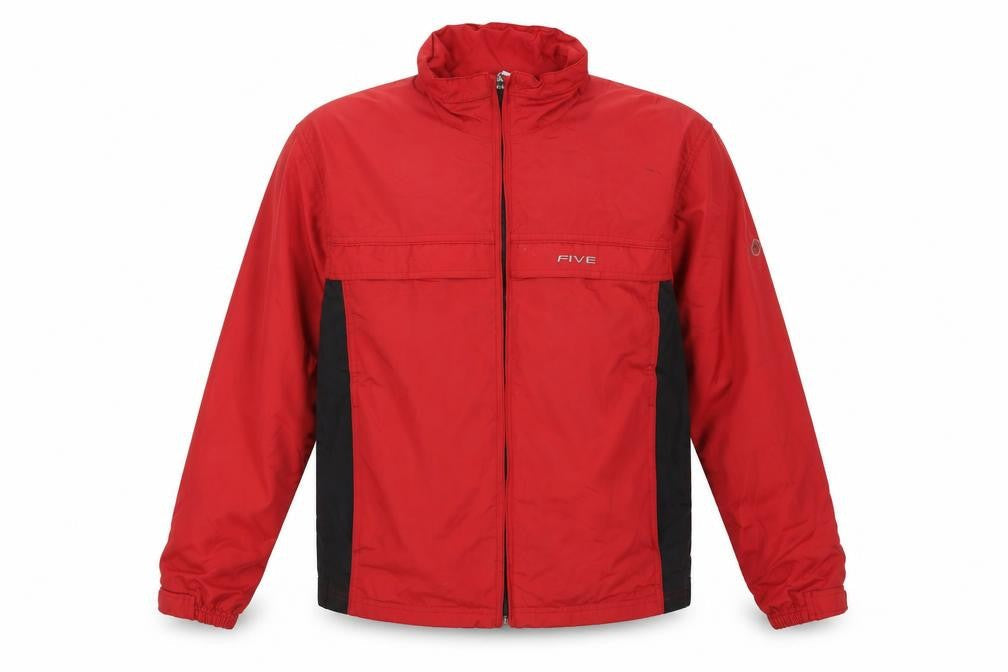 Five Seasons Men's Red Black S Waterproof Windbreaker Hooded Jacket