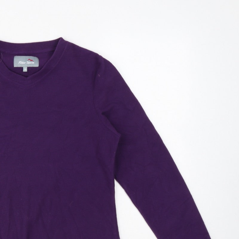 Peter Storm Women’s Purple Size 8 Fleece Pullover Sweatshirt Logo