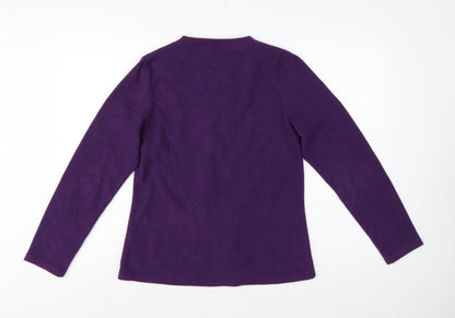Peter Storm Women’s Purple Size 8 Fleece Pullover Sweatshirt Logo