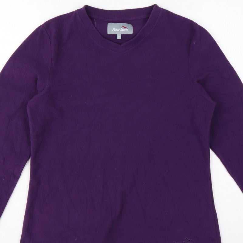 Peter Storm Women’s Purple Size 8 Fleece Pullover Sweatshirt Logo