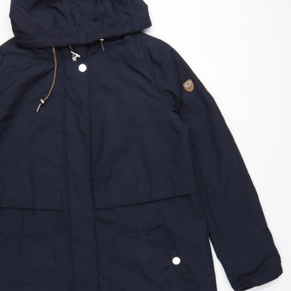 Gerry Weber Women’s Blue UK 14 Water Resistant Hooded Parka Coat