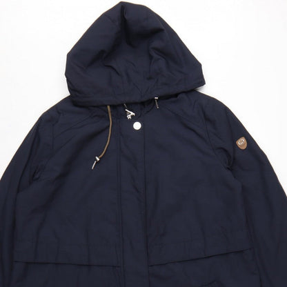 Gerry Weber Women’s Blue UK 14 Water Resistant Hooded Parka Coat