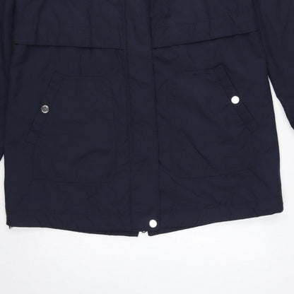 Gerry Weber Women’s Blue UK 14 Water Resistant Hooded Parka Coat