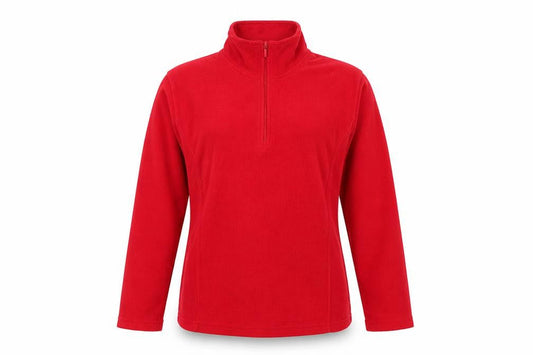 Redec Women’s Red Size 10 Fleece 1/4 Zip Pullover Sweatshirt