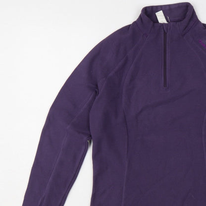 Quechua Women's Purple UK 12 1/4 Zip Fleece Pullover Sweatshirt