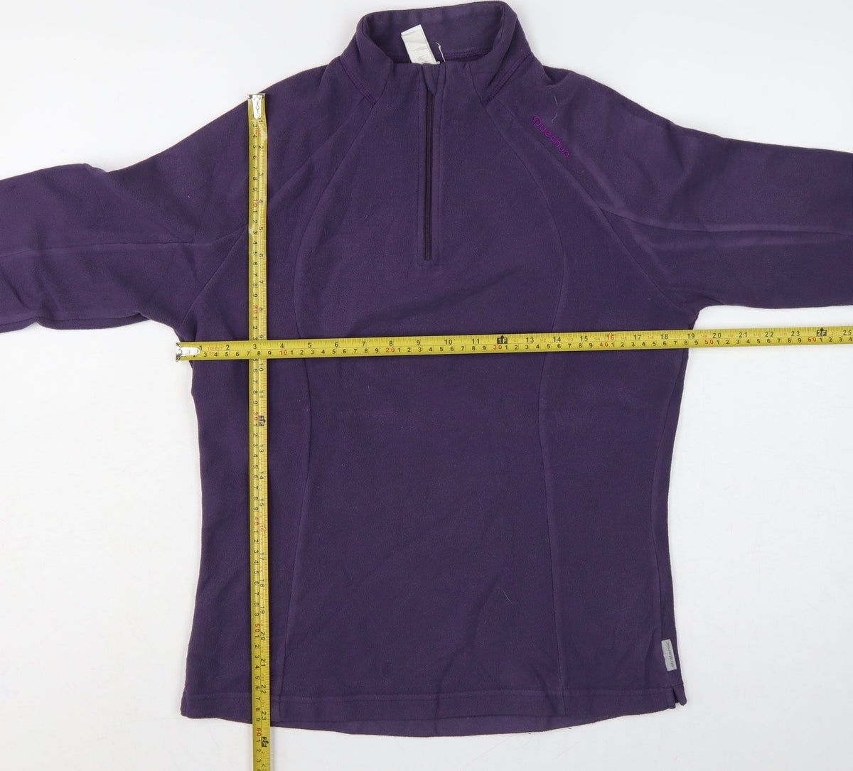 Quechua Women's Purple UK 12 1/4 Zip Fleece Pullover Sweatshirt