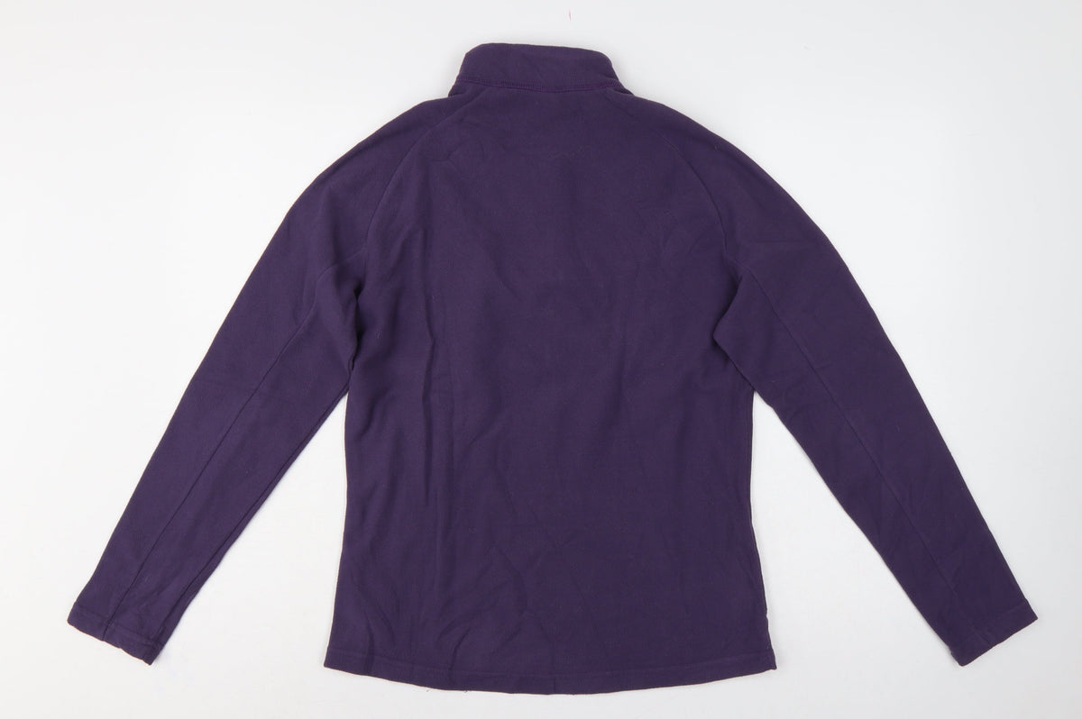 Quechua Women's Purple UK 12 1/4 Zip Fleece Pullover Sweatshirt