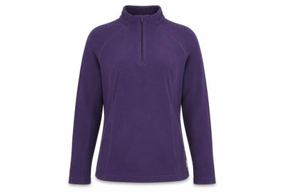 Quechua Women's Purple UK 12 1/4 Zip Fleece Pullover Sweatshirt