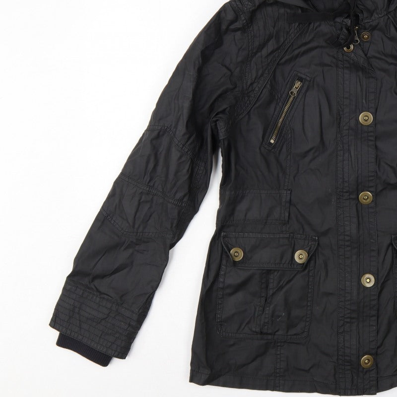 Marks & Spencer Women’s Black UK 12 Hooded Cotton Parka Jacket