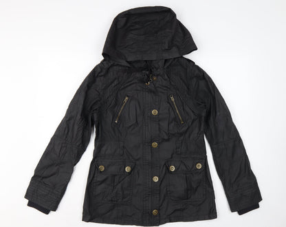 Marks & Spencer Women’s Black UK 12 Hooded Cotton Parka Jacket