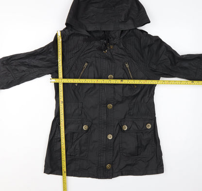 Marks & Spencer Women’s Black UK 12 Hooded Cotton Parka Jacket