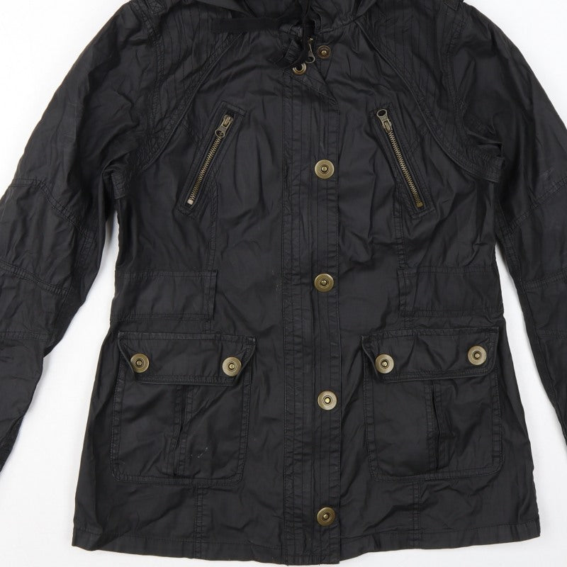 Marks & Spencer Women’s Black UK 12 Hooded Cotton Parka Jacket