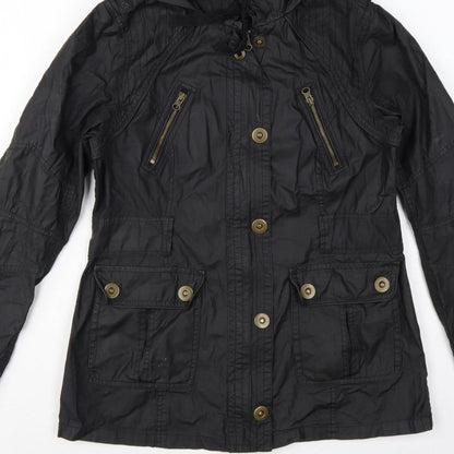 Marks & Spencer Women’s Black UK 12 Hooded Cotton Parka Jacket