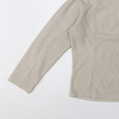 Quechua Women’s Beige M 1/4 Zip Fleece Pullover Hiking Sweatshirt