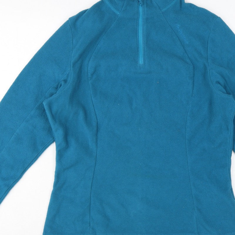 Quechua Women’s Blue UK 12 1/4 Zip Fleece Pullover Sweatshirt