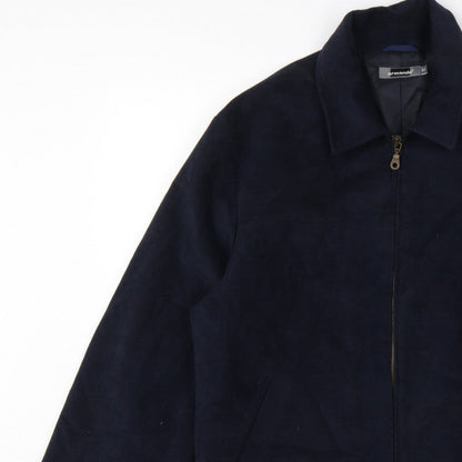 Armando Men’s Blue Cotton Full Zip Basic Jacket Size M 38-40