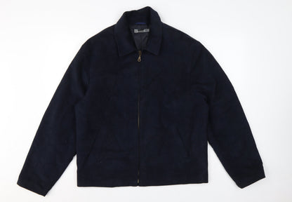 Armando Men’s Blue Cotton Full Zip Basic Jacket Size M 38-40