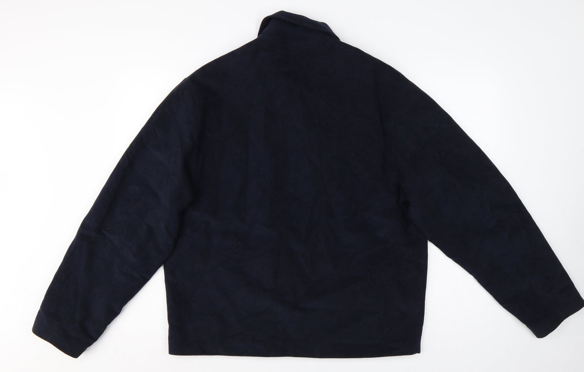 Armando Men’s Blue Cotton Full Zip Basic Jacket Size M 38-40