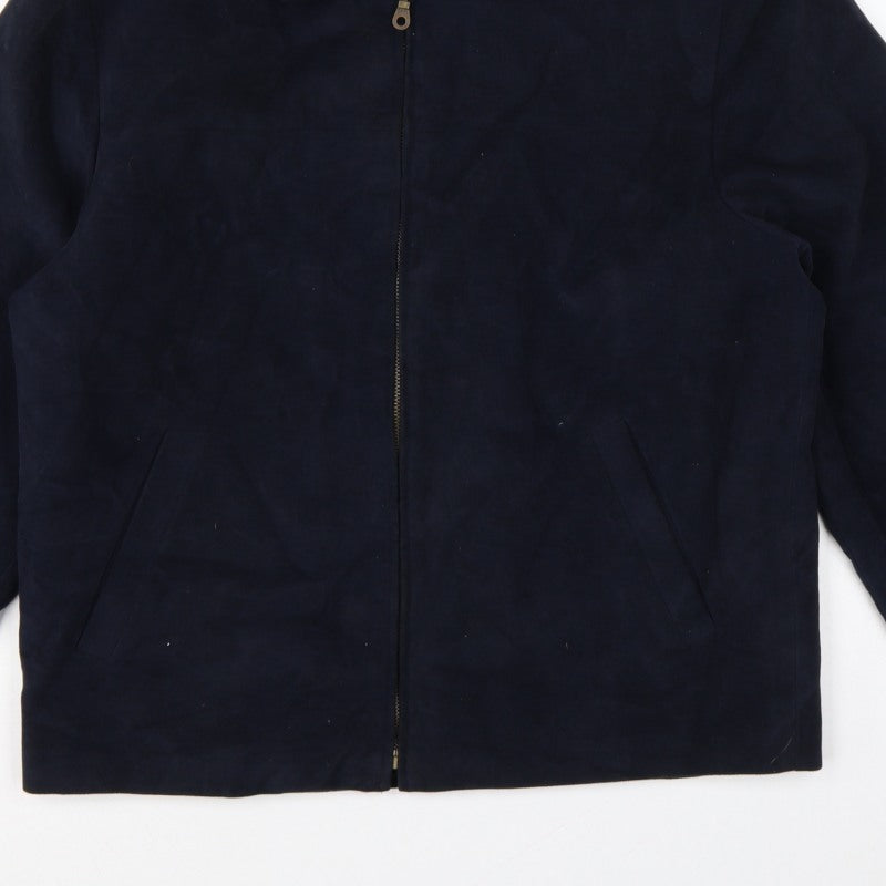 Armando Men’s Blue Cotton Full Zip Basic Jacket Size M 38-40